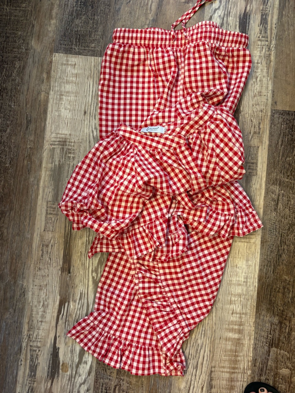 Flygo Women’s Plaid Two-Piece Pajama Set $13.00 Size Medium - Picture 6 of 7